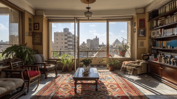 Où peut-on louer un appartement au Caire près des pyramides avec un guide égyptologue personnel ?